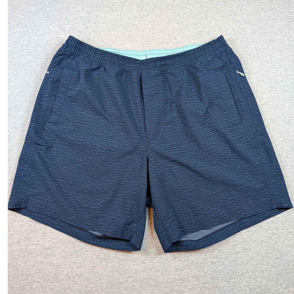 Birddogs Boomstick Classic Navy Space Dye Lined Athletic Gym Shorts Mens XL